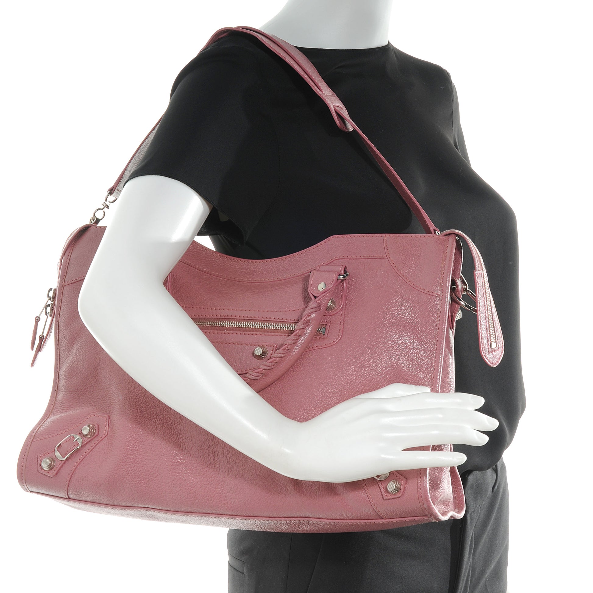 Balenciaga Chevre Giant 12 Silver Hardware City Rose Bruyere 2 of 7
