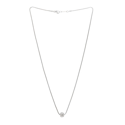 Tiffany 18K White Gold Diamond Streamerica Barrel Necklace 3 of 4