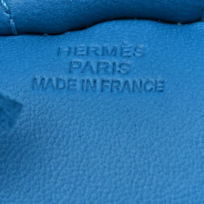 Hermes Milo Lambskin Grigri Rodeo Horse Bag Charm MM Bleu Zanzibar 3 of 5