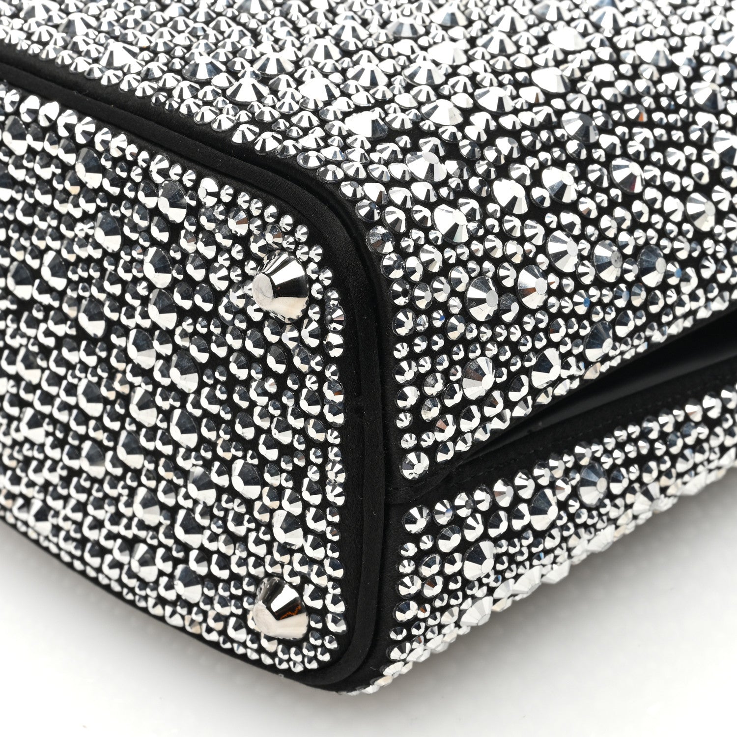 Prada Satin Crystal Small Panier Bucket Bag Metal 10 of 10