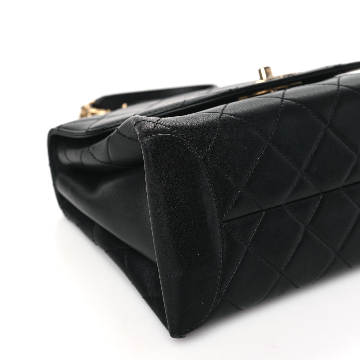 Chanel Lambskin Quilted Large Trendy Spirit Top Handle Bag Black 9 of 11