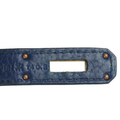 Hermes Taurillon Clemence Birkin 40 Bleu Saphir 10 of 24