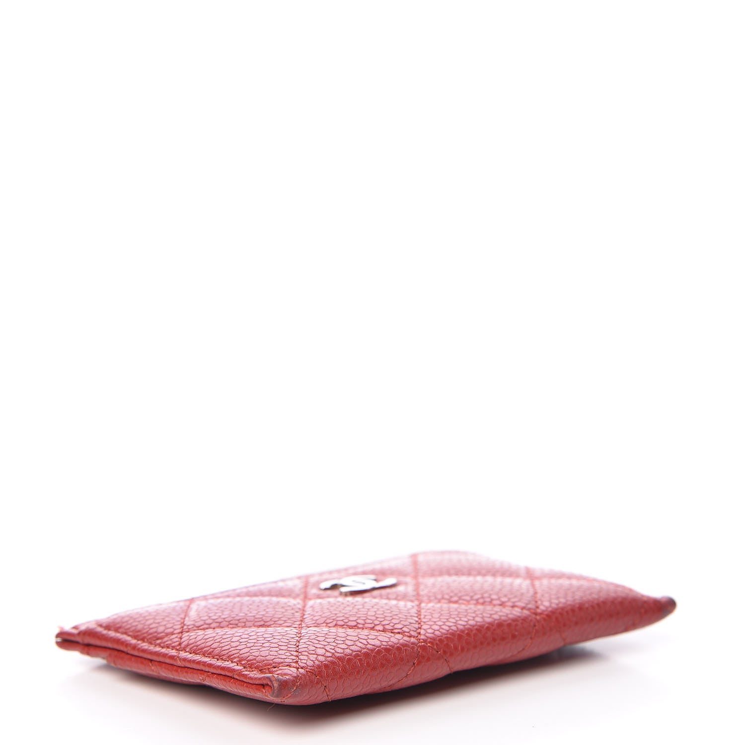 Chanel Caviar Quilted Card Holder Dark Red 4 of 11