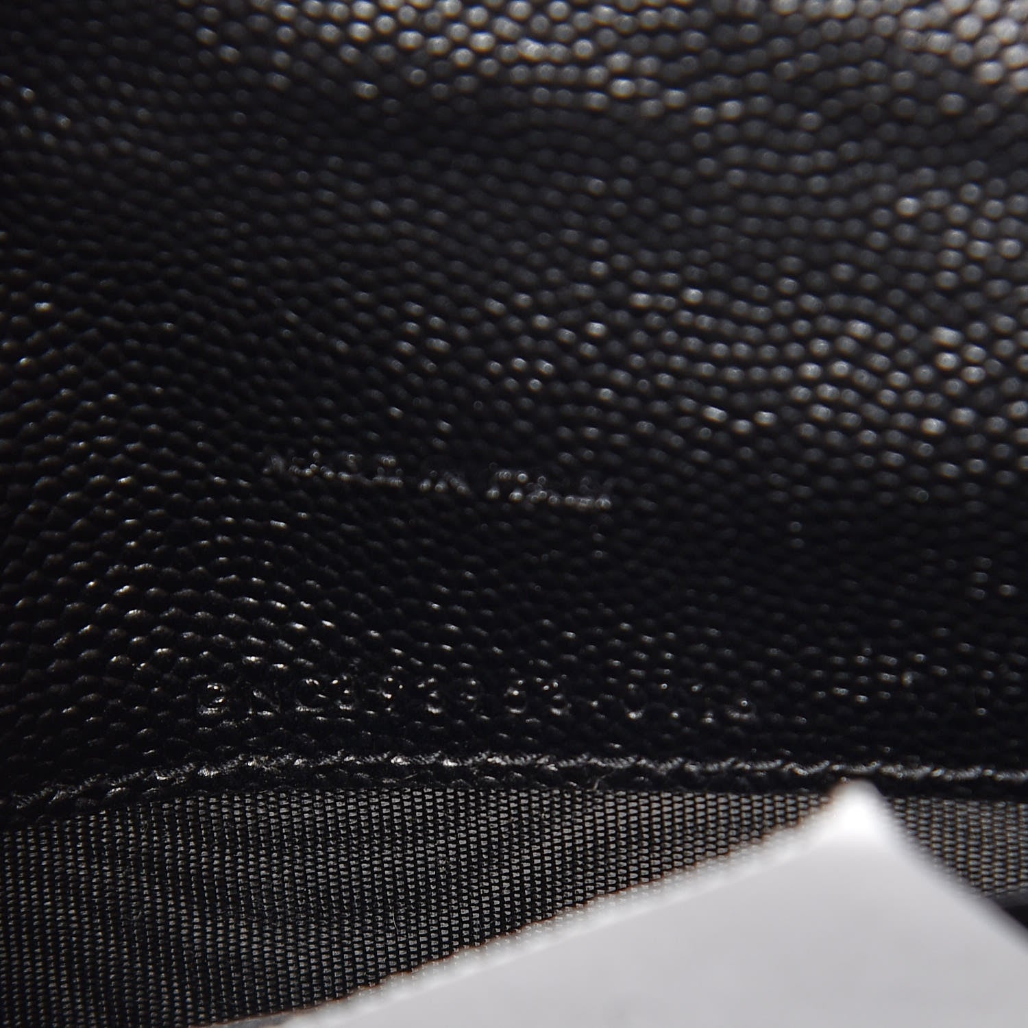 Saint Laurent Grain De Poudre Matelasse Chevron Monogram Envelope Chain Wallet Black 8 of 11
