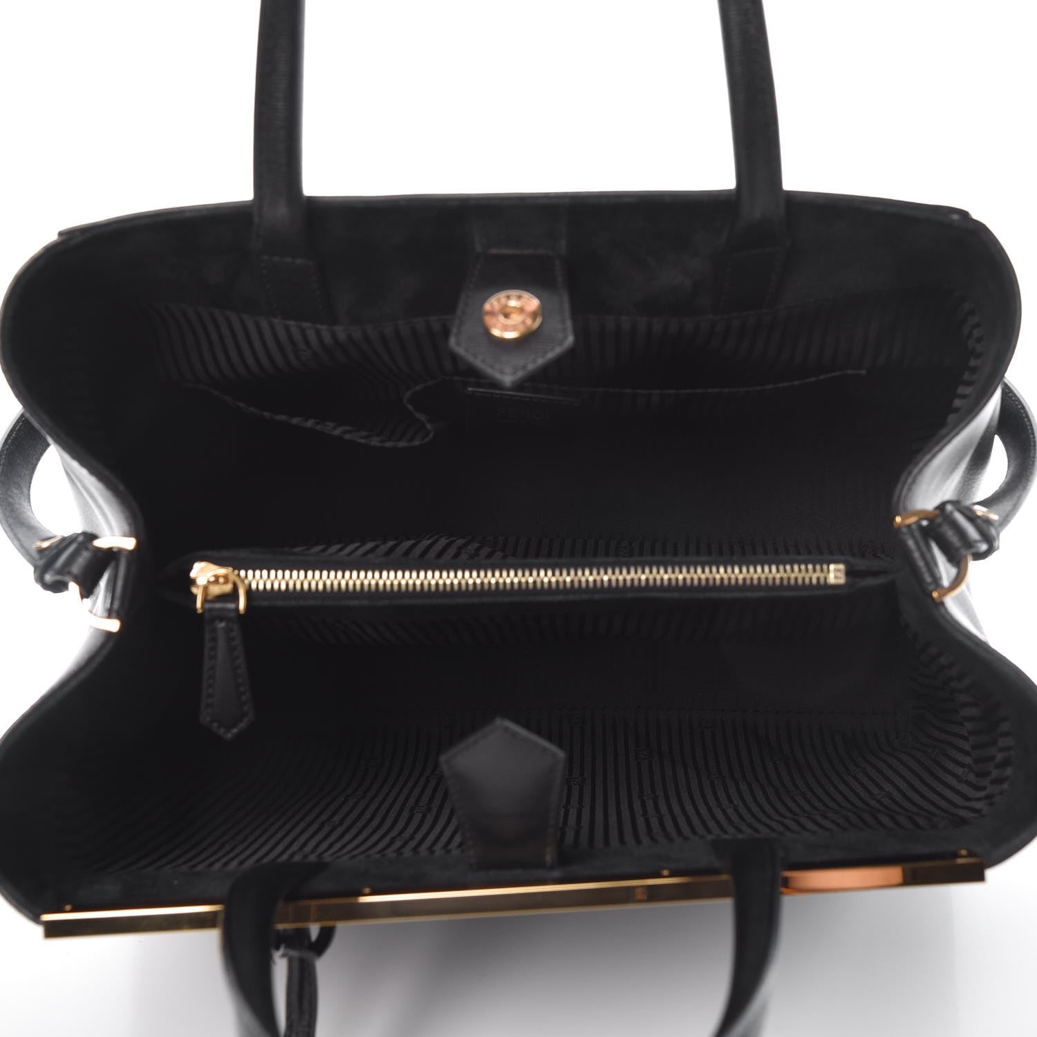 Fendi Vitello Elite Regular 2Jours Tote Black 6 of 9