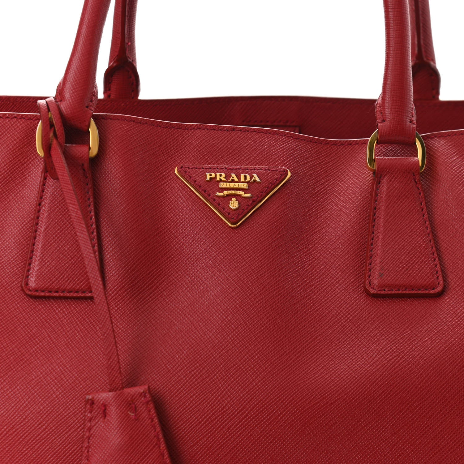 Prada Saffiano Lux Large Tote Fuoco 8 of 20