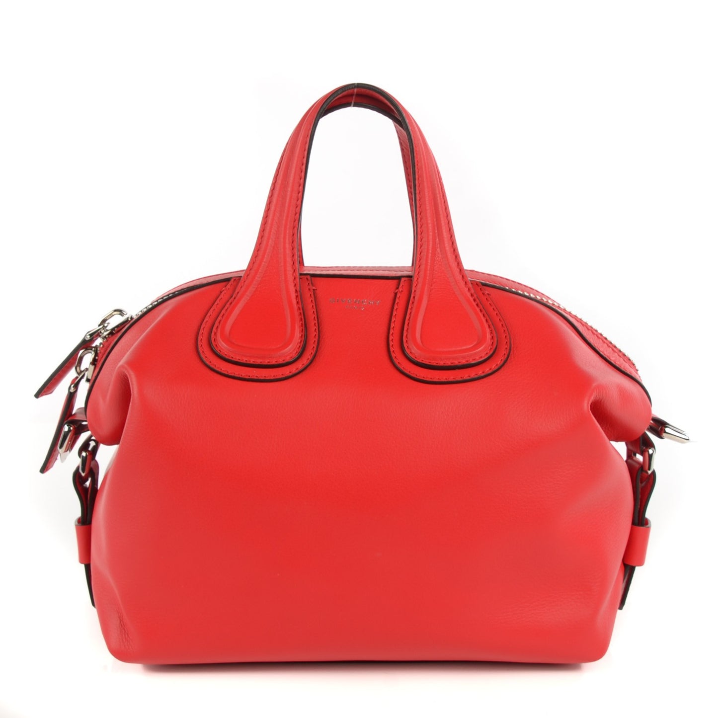 Waxed Calfskin Small Nightingale Bright Red
