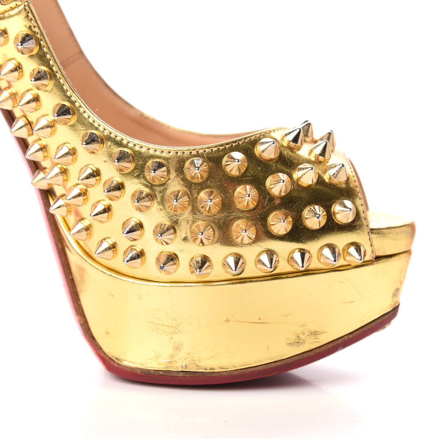 Specchio Lady Peep Spikes 150 Pumps 37 Gold