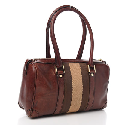 Gucci Calfskin Vintage Web Boston Brown 2 of 12