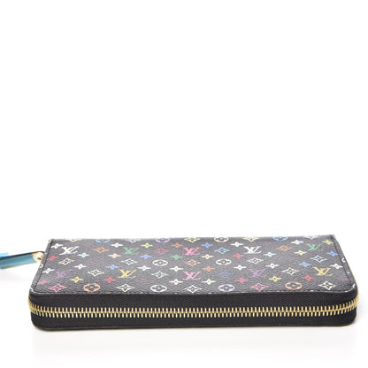 Louis Vuitton Monogram Multicolor Zippy Wallet Black Violet 9 of 11