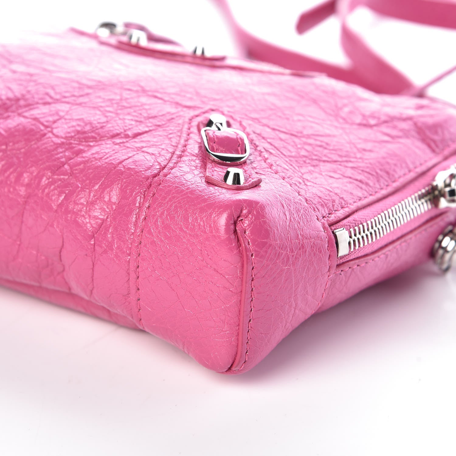 Balenciaga Agneau Arena Classic Silver Hardware XS Reporter Crossbody Rose Flamingo 6 of 8