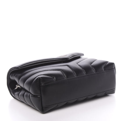 Saint Laurent Calfskin Y Quilted Monogram Toy Loulou Crossbody Bag Black 4 of 10