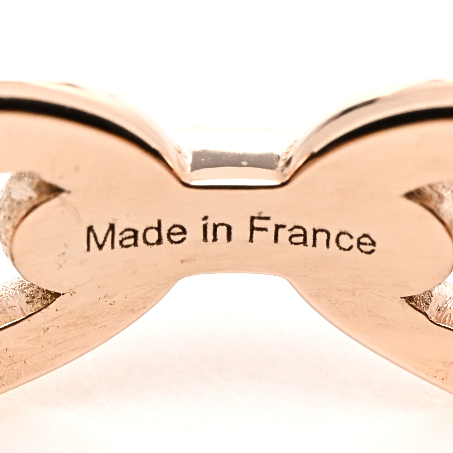 Hermes 18K Rose Gold PM Chaine d'Ancre Enchainee Ring 57 8 5 of 9