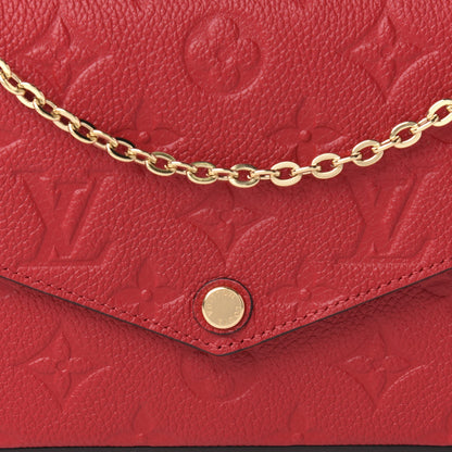 Louis Vuitton Empreinte Pochette Felicie Chain Wallet Scarlet 12 of 12
