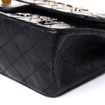 Chanel Aged Calfskin Lucky Charms 2.55 Reissue 225 Flap Black 10 of 16