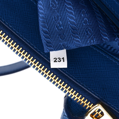 Prada Saffiano Lux Small Galleria Double Zip Tote Bluette 7 of 10