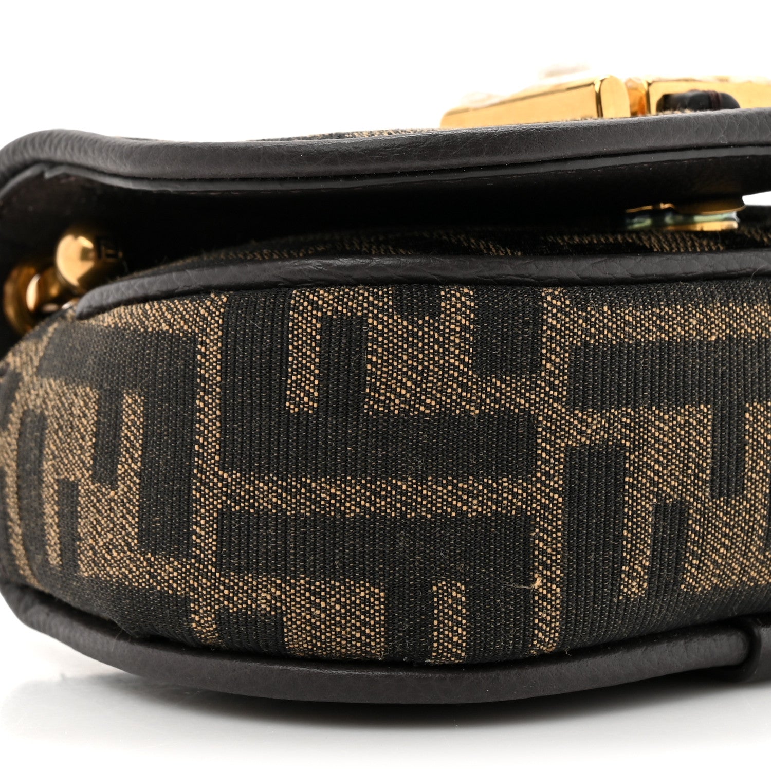 Fendi Fabric Jacquard Vitello Cher Cuoio FF 1974 Nano Fendi C'mon Tobacco Moro Ebano 10 of 10
