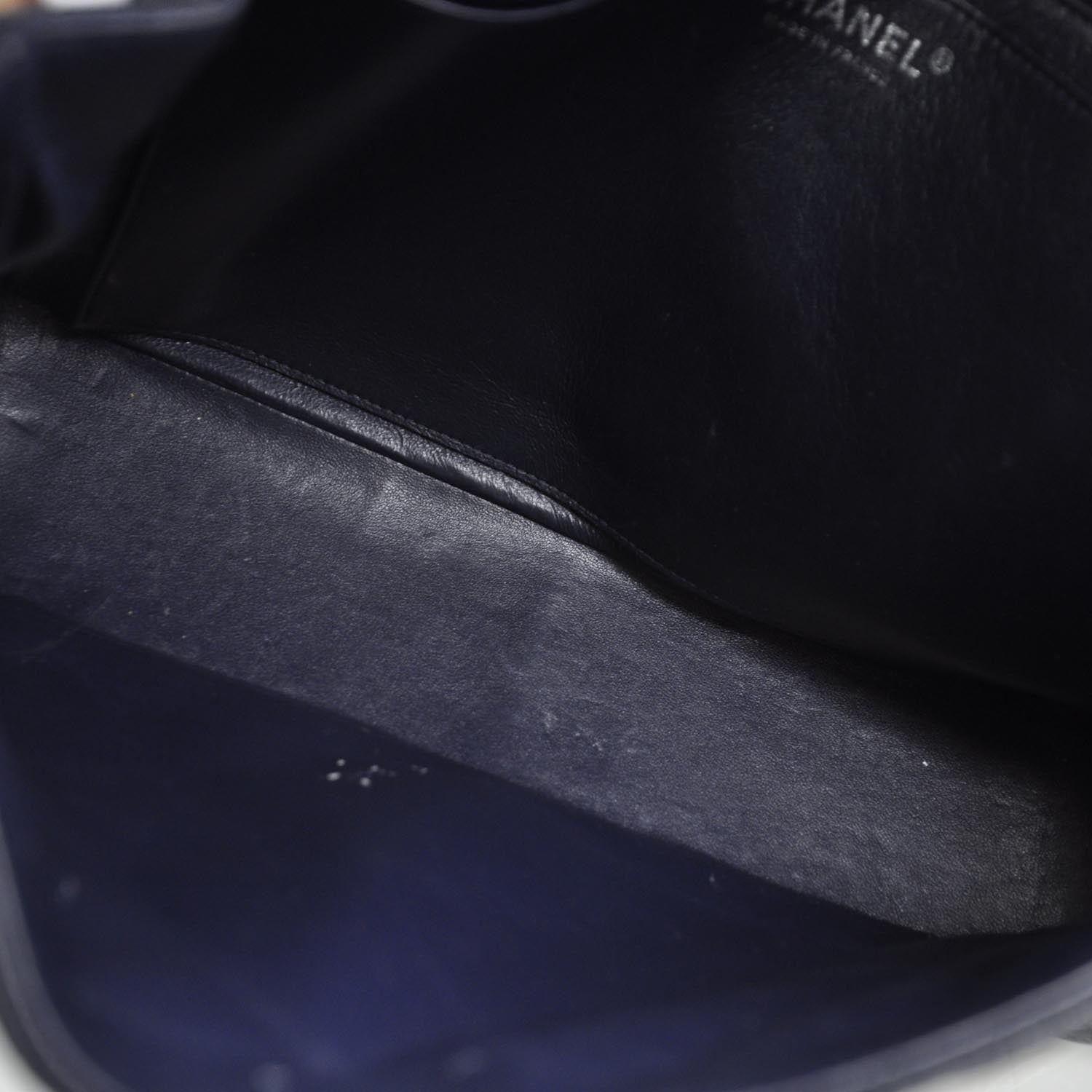 Chanel Caviar Jumbo Single Flap Navy Blue 6 of 9