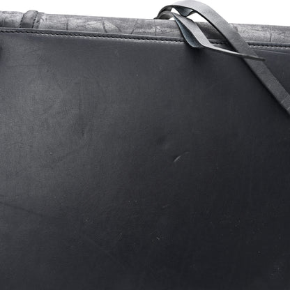 Celine Crocodile Embossed Nubuck Medium Phantom Luggage Navy Blue 12 of 14