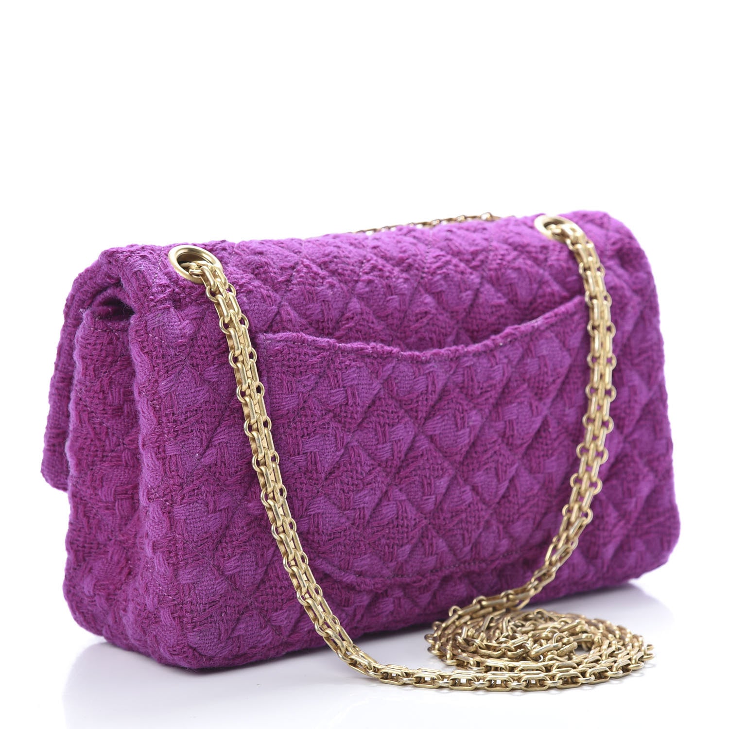 Chanel Tweed Quilted 2.55 Reissue 225 Flap Magenta 2 of 9