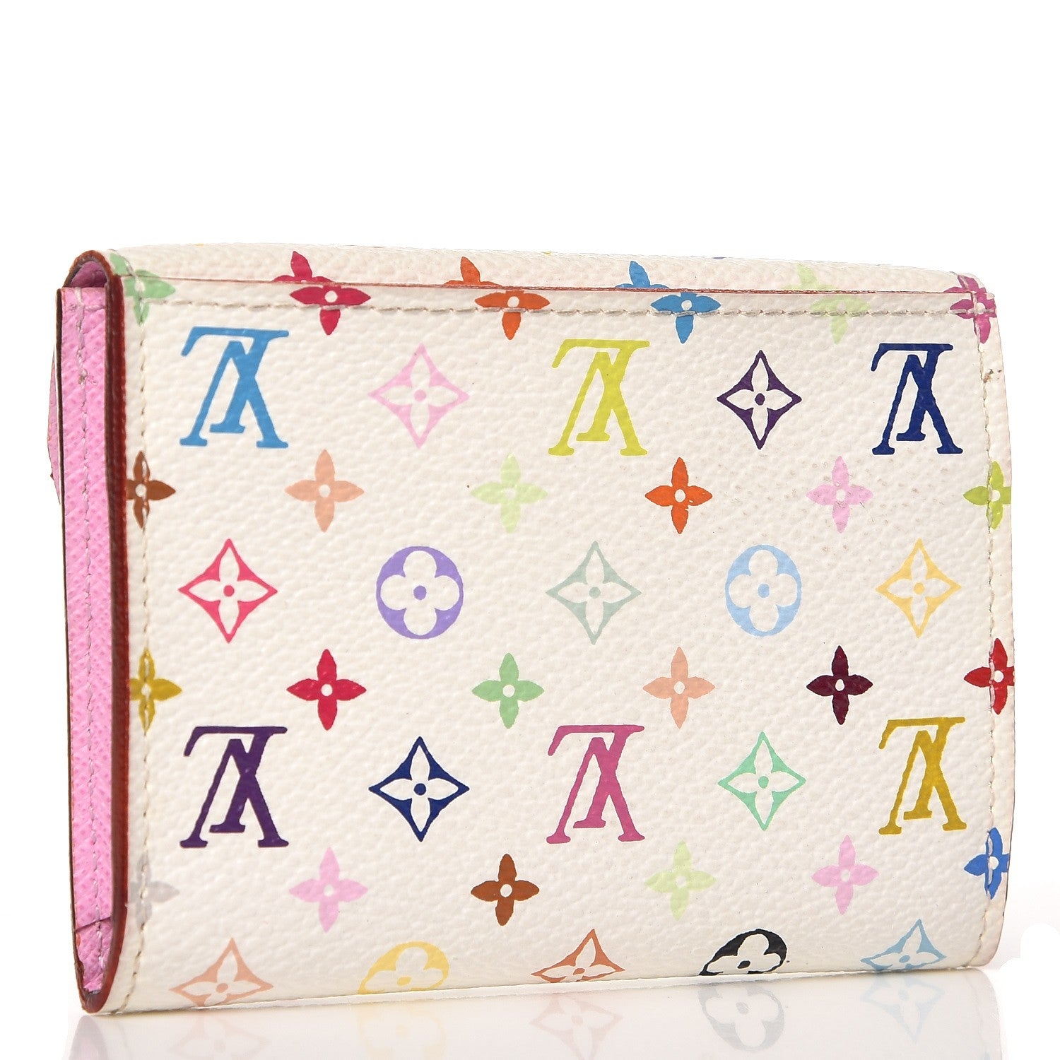 Louis Vuitton Monogram Multicolor Business Card Holder White Litchi 3 of 7