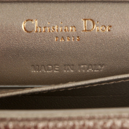 Christian Dior Metallic Grained Calfskin Baby Diorama Flap Bag Champagne 7 of 7
