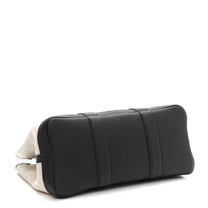 Hermes Twill H Negonda Garden Party 30 TPM Tote Ecru Black 4 of 11