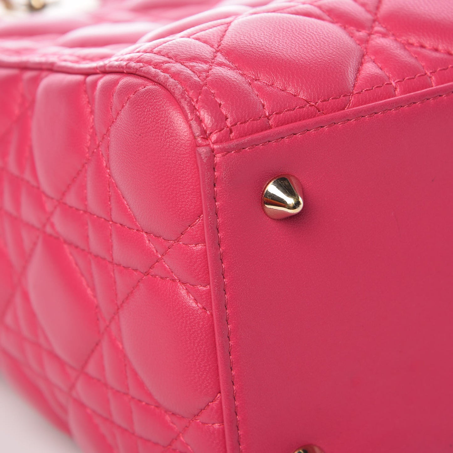Lambskin Cannage Medium Lady Dior Pink