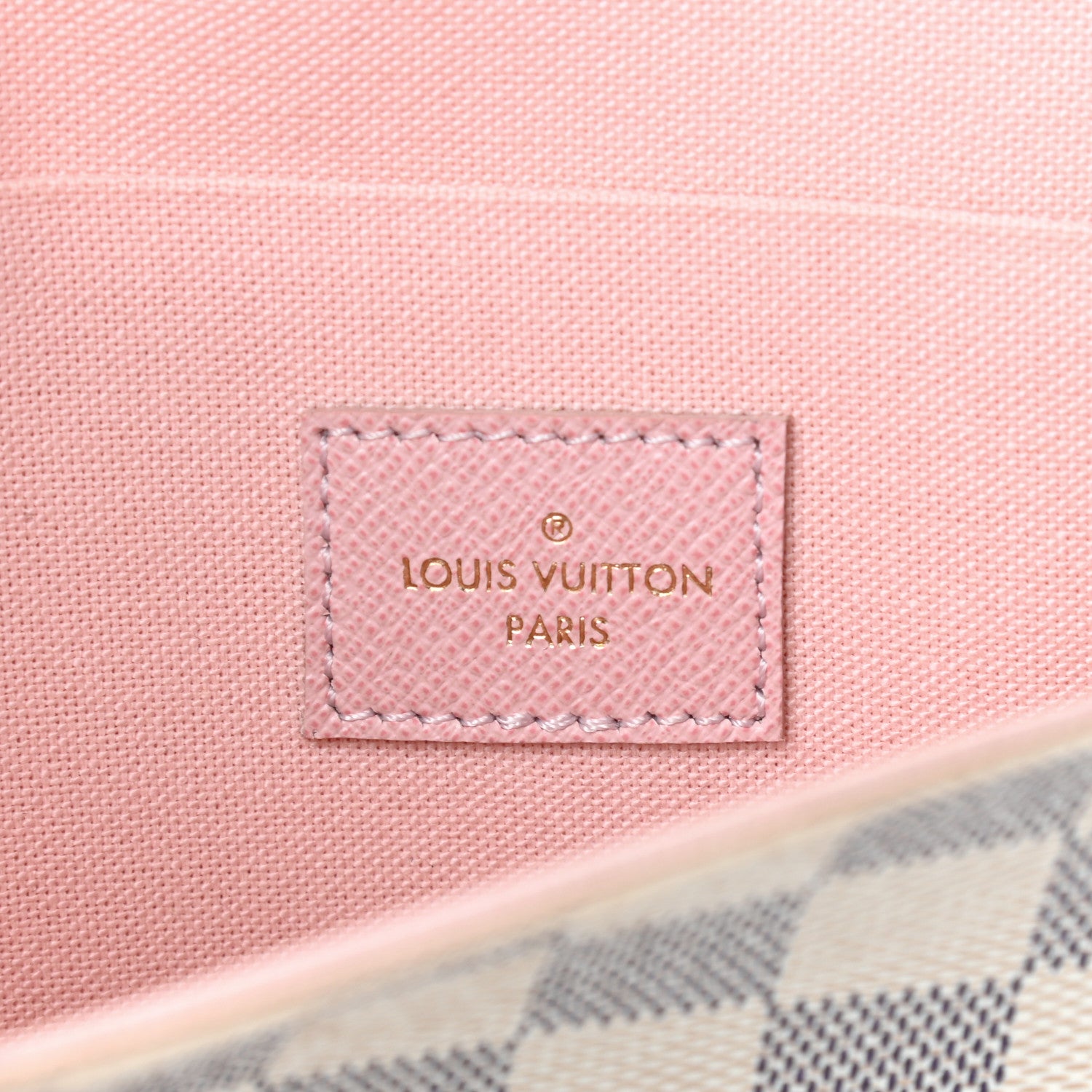 Louis Vuitton Damier Azur Pochette Felicie Chain Wallet Rose Ballerine 7 of 10