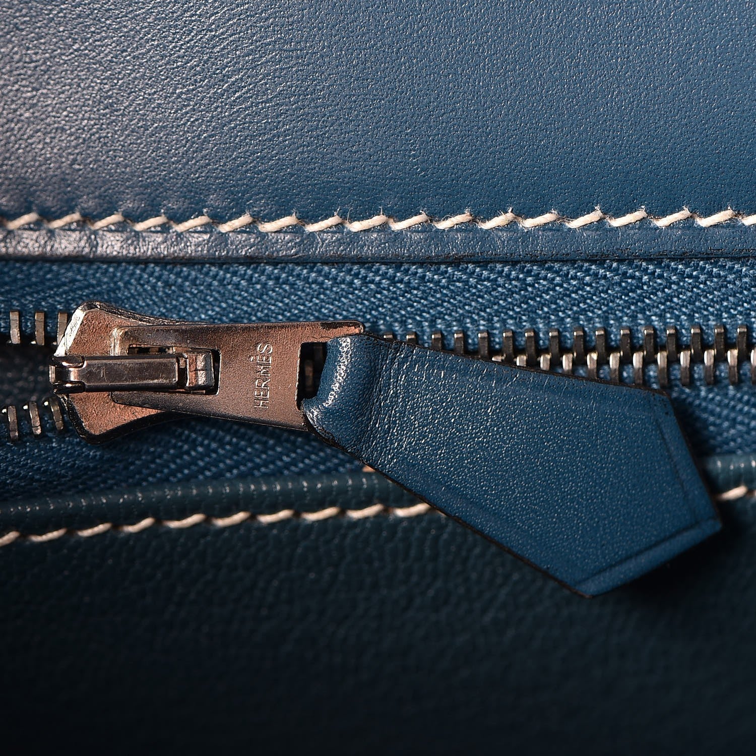Hermes Tadelakt Kelly Sellier 32 Bleu Thalassa 12 of 33