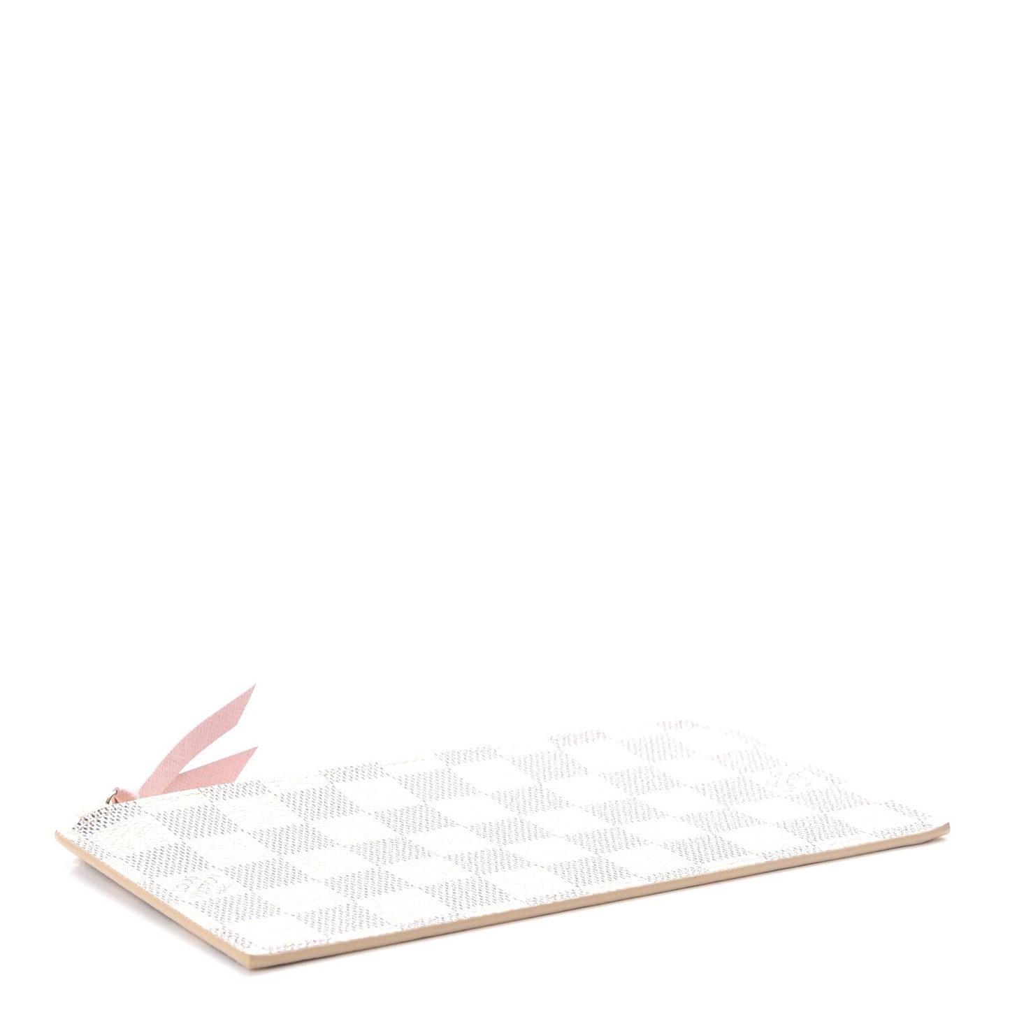 Damier Azur Felicie Chain Wallet Zippered Insert Rose Ballerine