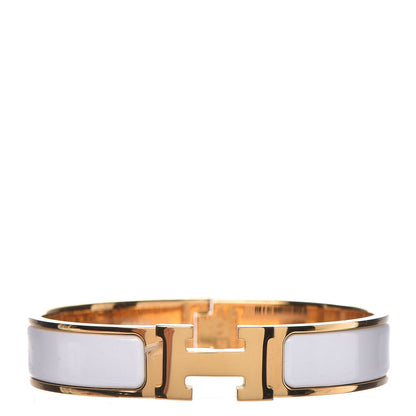 Hermes Enamel Narrow Clic Clac H Bracelet PM White 1 of 5