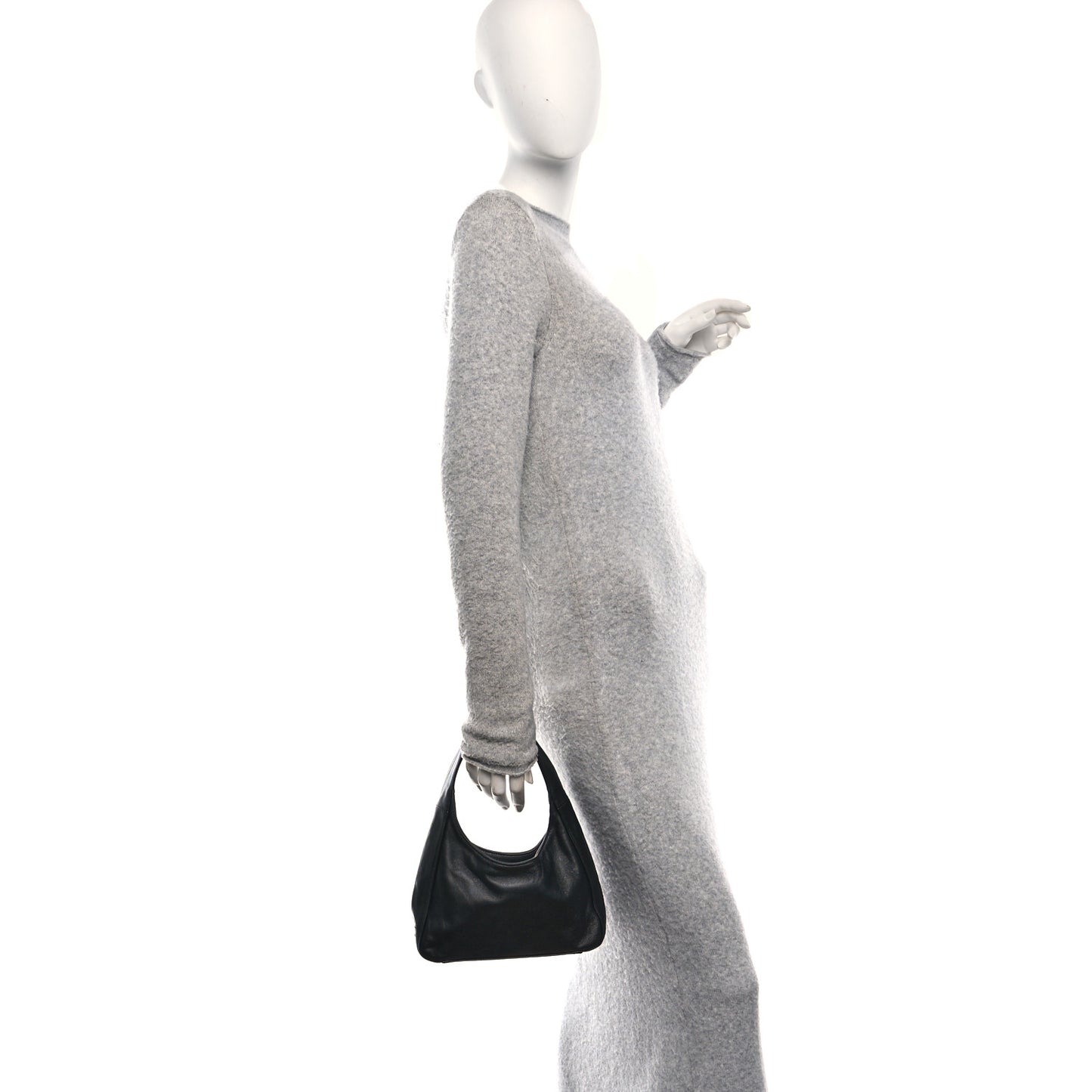 Nappa Mini Triangle Hobo Black