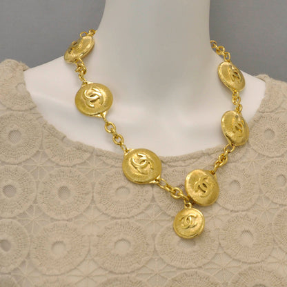 Chanel CC Medallion Necklace Gold 2 of 5