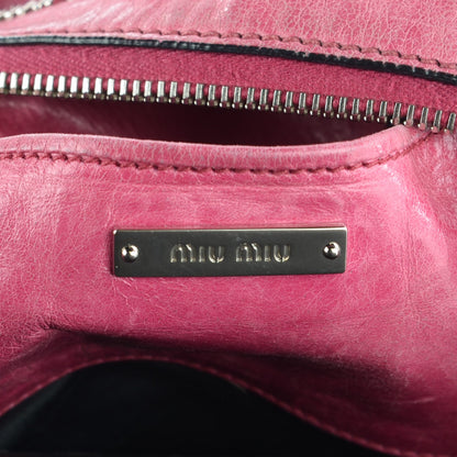 Miu Miu Vitello Lux Mini Bow Bag Pink 6 of 7