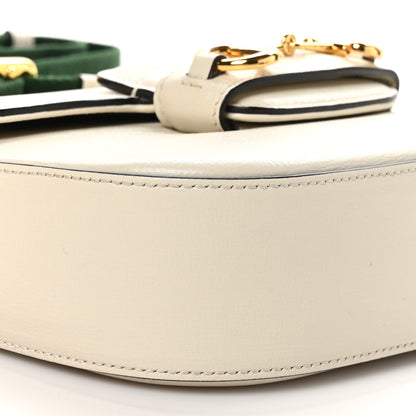 Gucci Azalea Calfskin Web Mini Horsebit 1955 Shoulder Bag Mystic White 10 of 11