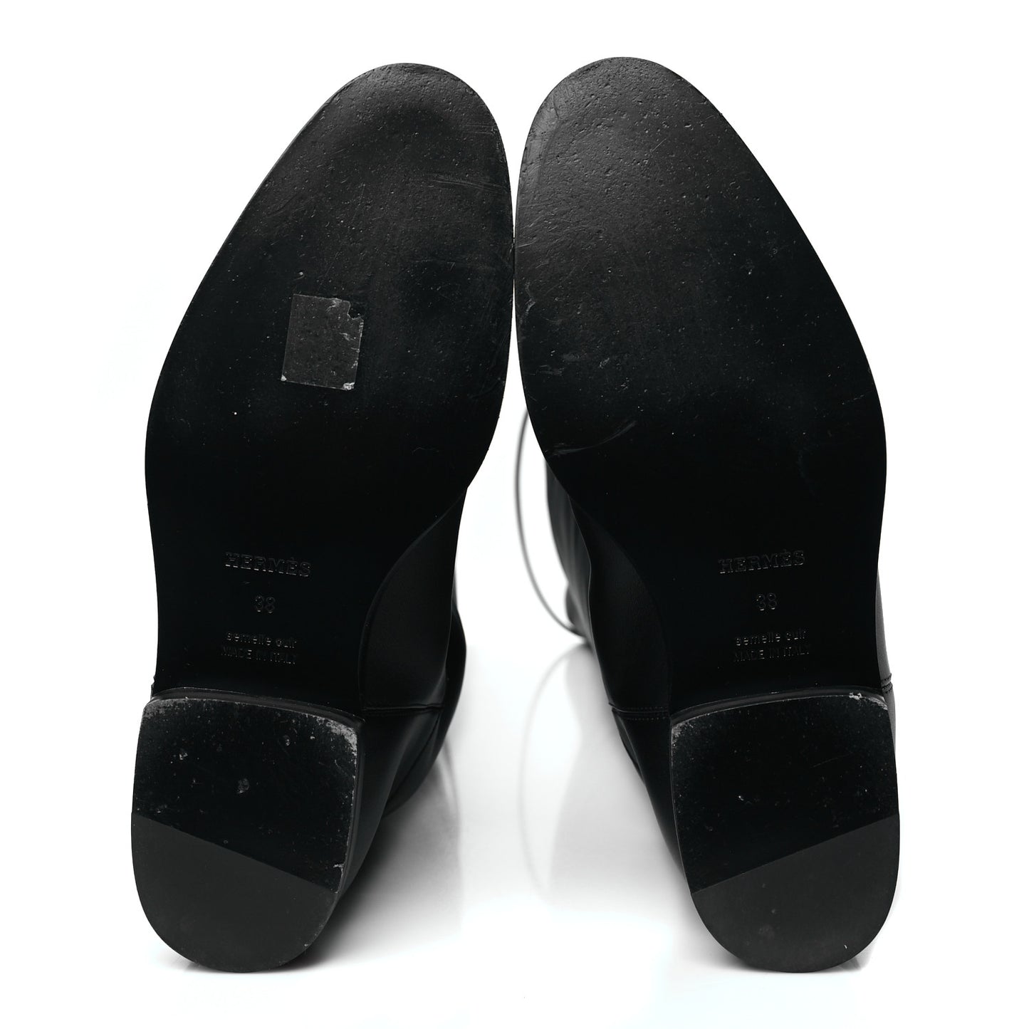 Calfskin High Boots 38 Black