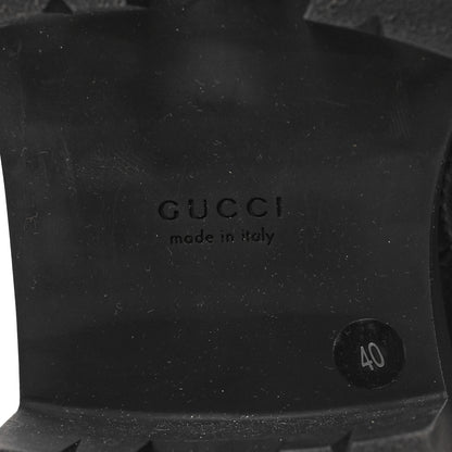 Gucci Cordovan Lux Nappa GG Matelasse Lace Up 60mm Combat Boots 40 Black 7 of 9