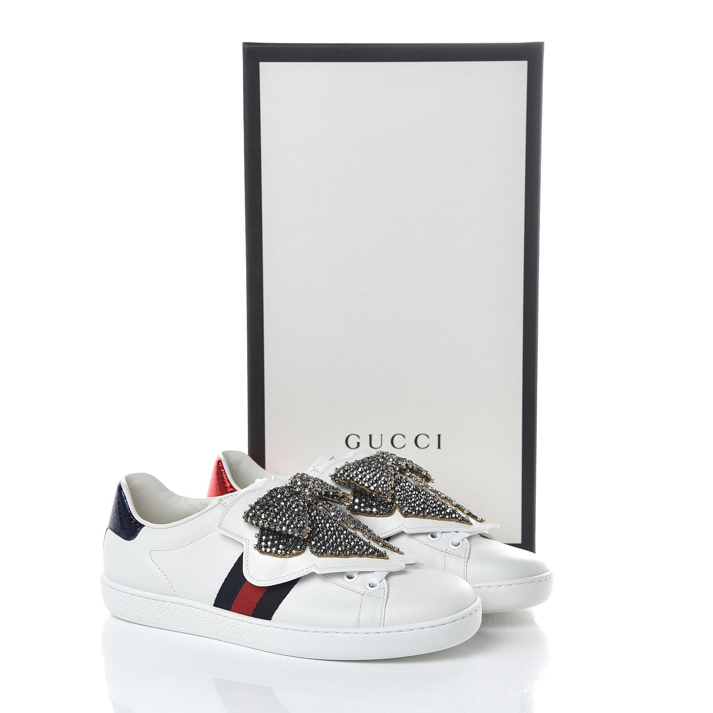Calfskin Ayers Web Womens Ace Bow Lace Sneakers 37 White
