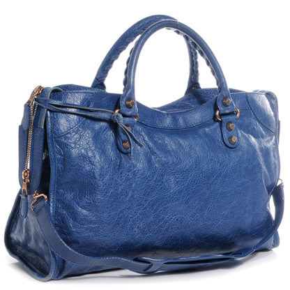 Balenciaga Agneau Giant 12 Rose Gold Hardware City Bleu Cobalt Bleu Electric 3 of 7