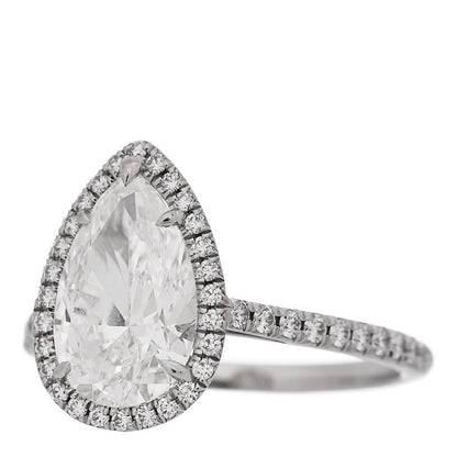 Tiffany Platinum Diamond 2.04ct Soleste Pear Cut Ring 52 6 3 of 7