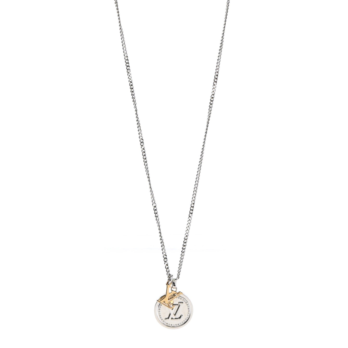 Louise Crystal Pendant Long Necklace Silver Gold