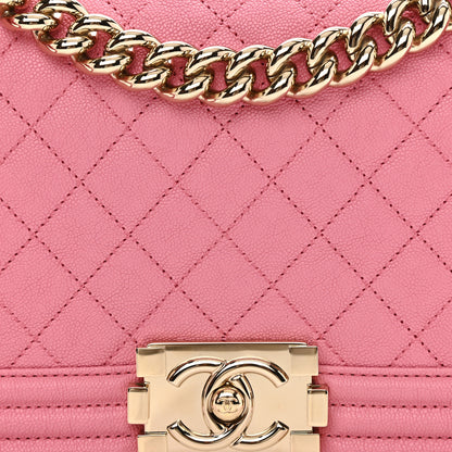 Chanel Caviar Quilted Medium Boy Flap Light Pink 8 of 9