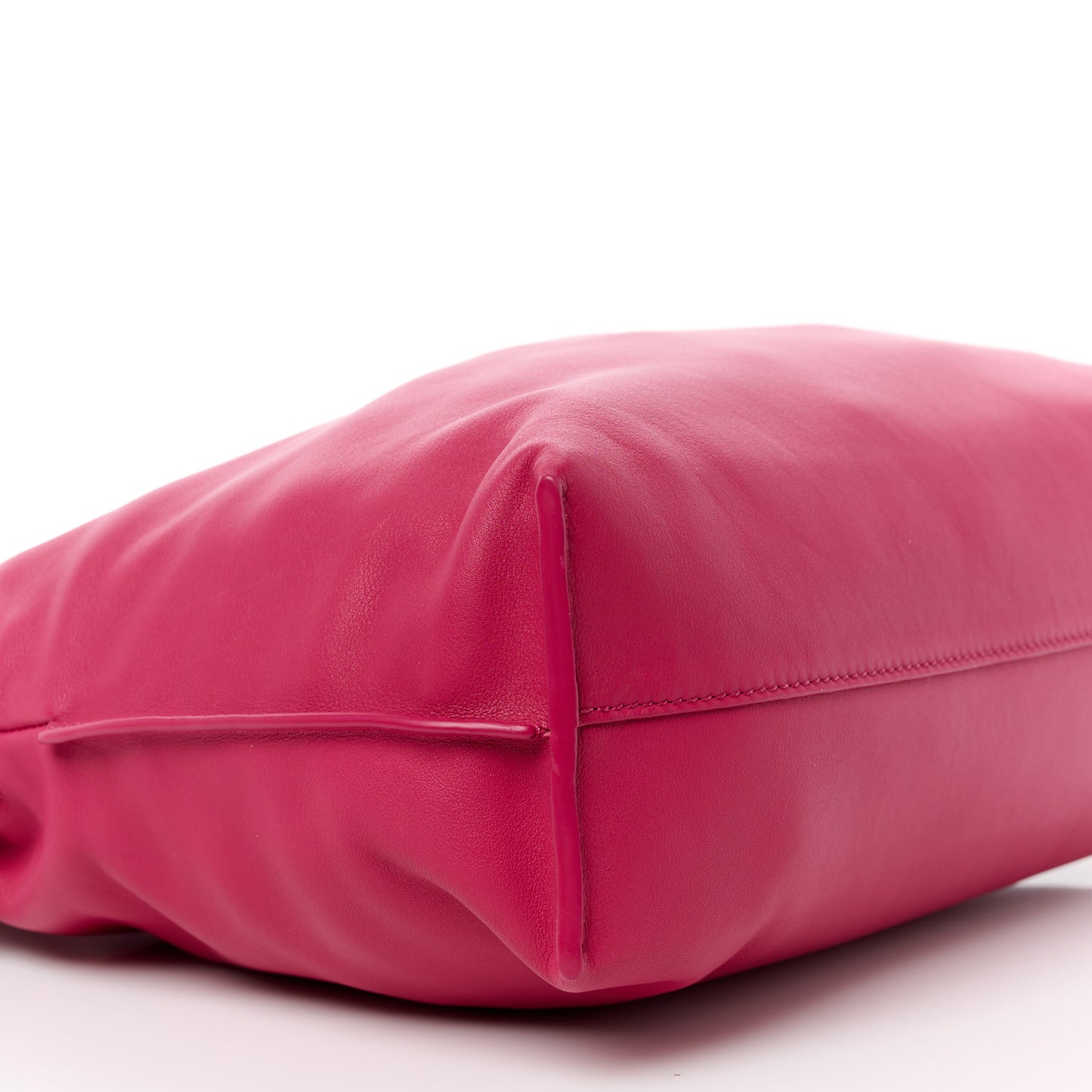 Satin Calfskin Monochrome Flamenco Knot Clutch Ruby Red Glaze