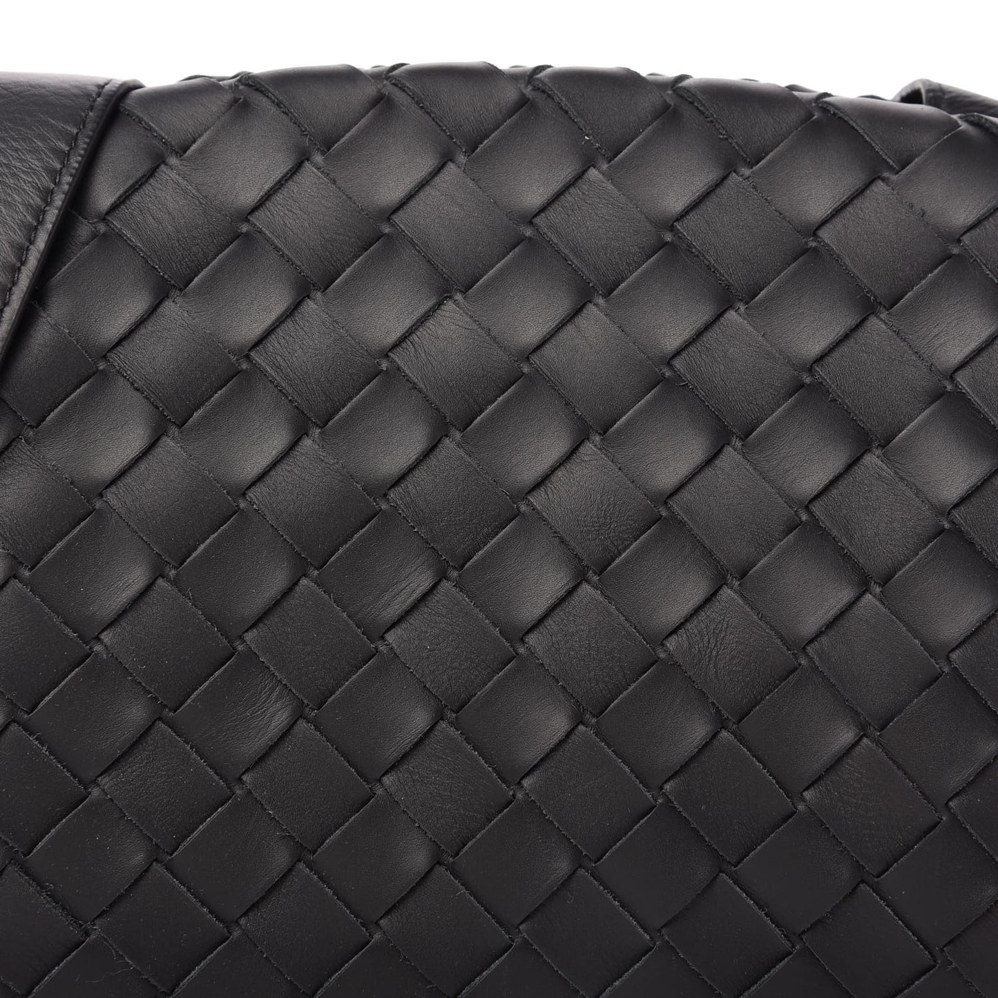 Calfskin Intrecciato Crossbody Black