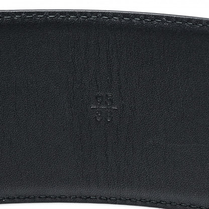 Chanel Calfskin Resin Gabrielle CC Logo Belt 95 38 Black White 7 of 9