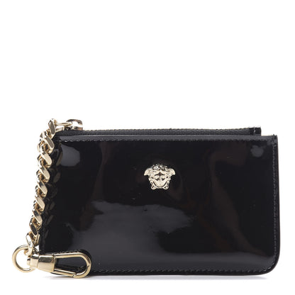 Versace Patent Medusa Coin Pouch Black 1 of 6