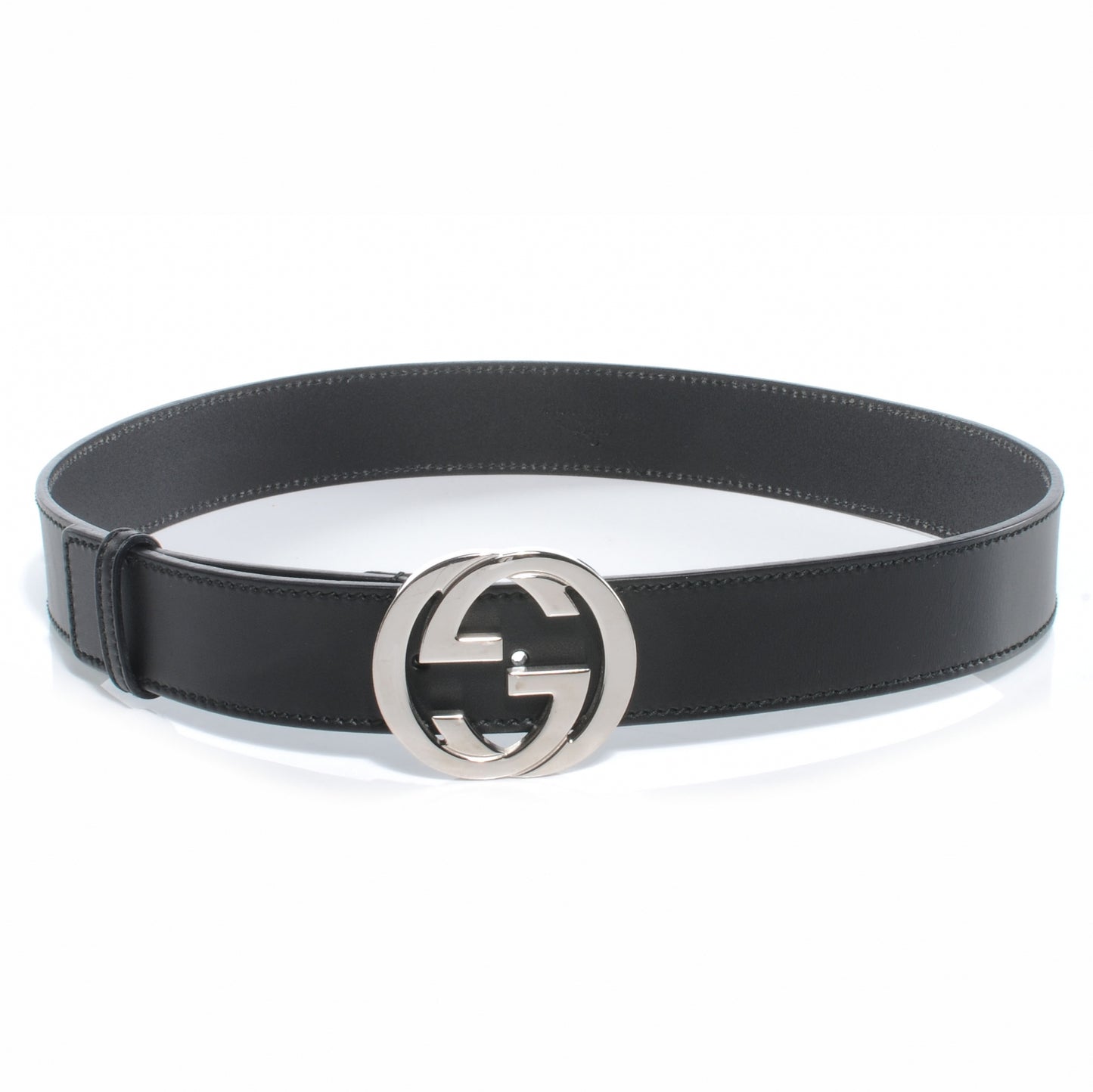 Leather Interlocking G Belt 90 36 Black
