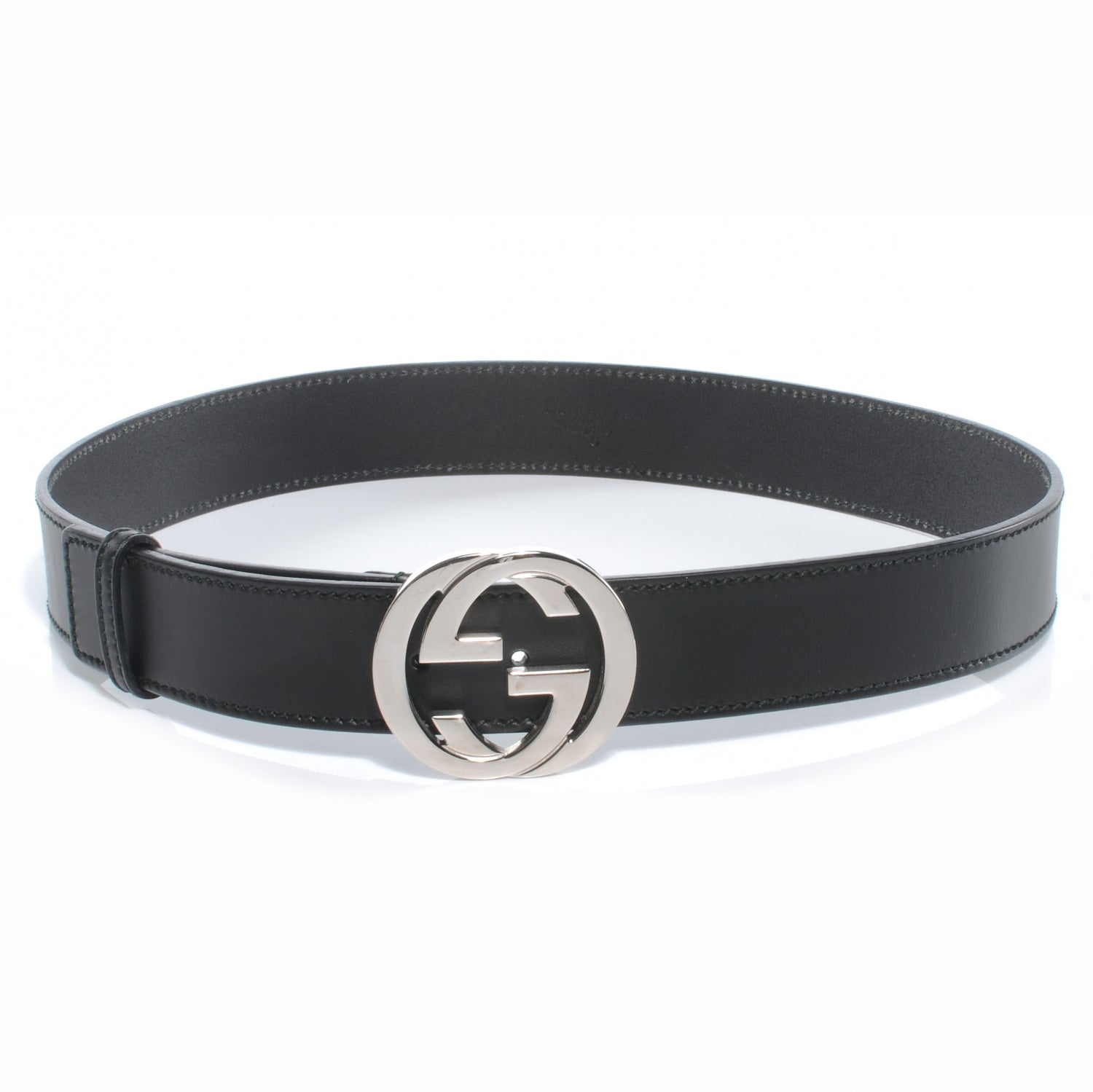 Gucci Leather Interlocking G Belt 90 36 Black 1 of 5