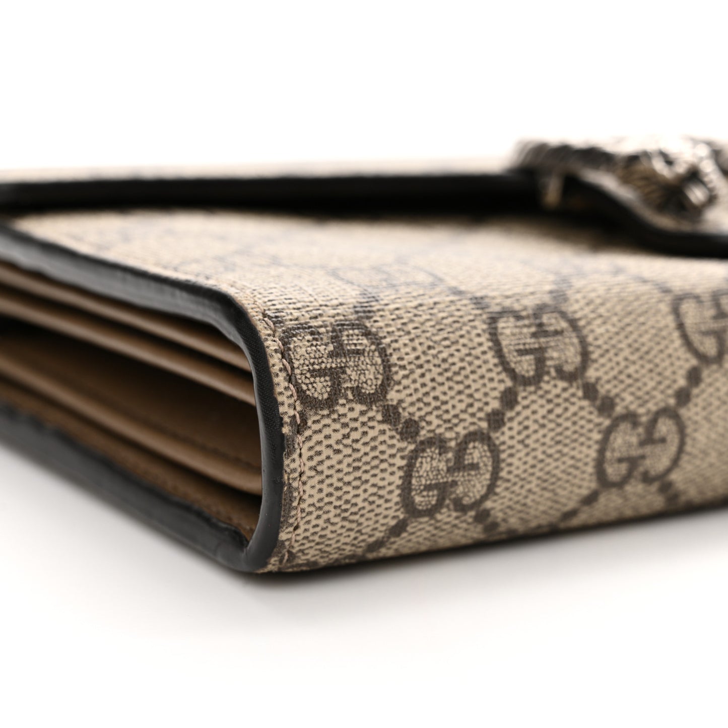 GG Supreme Monogram Mini Dionysus Chain Wallet Beige Taupe